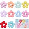 SUNNYCLUE 10 Stili Perline di Fiori in Silicone - Ciondoli Margherita Cartone Animato Colorato Doppia Faccia Rosa Giallo Blu Distanziatori