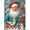 AIRDEA Babbo Natale Diamond Painting, Villaggio Innevato Diamond Painting Kit Completo, Diamantini Crystal Art Hobby Creativi Adulti Decorazione per Casa 30x40 cm
