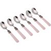 Rivadossi Sandro 1606CAF07 Set di Cucchiaini caffè, 6 Pezzi-Classic-100% Made in Italy, Artigianalità e Design, Acciaio Inox 18/10, Rosa