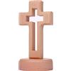 Floatdream Crocifisso in legno fatto a mano, croce in legno con decorazioni a base magnetica, utilizzato come centrotavola da tavola, decorazione per battesimo