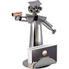 Steelman24 I Omini di Viti Laureato con Portabiglietti da Visita I Idee Regalo Originale I Soprammobili in Metallo I Modellino