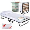 EVERGREENWEB MATERASSI & BEDS EVERGREENWEB - Brandina Pieghevole con Materasso Memory Foam 90x200 Alto 10 cm + Cuscino Gratis, Rivestimento Sfoderabile Rete Singola a Doghe Legno Ortopedica, Letto Salvaspazio SCONTI