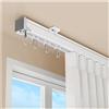 Generic Binario Tenda Soffitto Scorrevole, Guida per Tende Singoli Attacco a Parete, Aste for Tende in Alluminio, 0,5 m - 15 m per Camera da Letto Doccia Cucina Armadio Camper(1m)