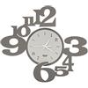 Arti & Mestieri King - Orologio da Parete a Chiasmo di Design 100% Made in Italy - in Ferro, 45 x 40 cm - Fango e Avorio