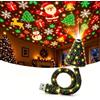 Generic Proiettore di luci natalizie, Plug and Play, proiettore di Natale HD, alimentato tramite USB, con oltre 6 motivi festivi, lampada flessibile per camera da letto, soffitto, scrivania e decorazione per