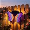 Generic Lampada da parete a forma di farfalla, a energia solare, con LED dinamico che cambia colore, impermeabile, per giardino, patio, prato, recinto, cortile, scelta a risparmio energetico