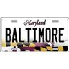 TNND Baltimore Maryland Metal Novelty Targa Targa Targa 15,2 x 30,5 cm