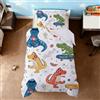 ZTYROLJ - Fodera per Piumone con Dinosauri, 120 x 150 cm, Fodera per Piumone con Cerniera, Biancheria da Letto in Microfibra per Letto Singolo, Biancheria da Letto per Bambini con Federa 40 x 60 cm