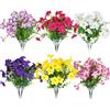 ADORAMOUR Petunie Artificiali 12 Pezzi, 6 Colori Misti, Fiori Finti UV Resistenti per Esterno, Piante Senza Manutenzione Giardino Terrazza Portico Decorazione
