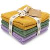 LA CASA DELLE COSE Set 6 Lavette Viso 100% Cotone Spugna 33x33 cm 555 GSM - Asciugamani Piccoli Bagno Morbidi e Assorbenti - Lavette Grandi Premium Colorate per Mani e Viso (Mix Mediterraneo)