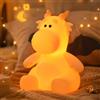 Gemmac Luce Notturna Neonato Drago, Silicone Lucina Notte Bambini,Arancione | 3 Livelli Luce Calda, Timer 30 Min, Ricaricabile, Touch Control, Squishy Luce Notturna Bambini per Decorazione Camera, Regalo