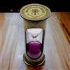 KHUMYAYAD Meridian Nauticals - Clessidra in ottone anticato da 1 minuto, in stile nautico, con sabbia viola, stile vintage marittimo, timer da scrivania per ufficio, casa e regali