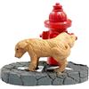 QIZHIQIAMY Personaggi Villaggio di Natale Statuine Natalizie con Cani Miniatura Villaggio Natale Accessori per Decorazioni Natalizie Interne Alla Casa (B)