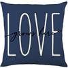 siebe Federe Cuscini Divano 40 x 40 Blu Profondo Bianco Fodere per Cuscini Decorativi Quadrata in Lino per Divano Camera da Letto Soggiorno,Lavabili in Lavatrice, Traspiranti