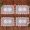 kilofly - Set di centrini in cotone all' uncinetto, di forma ovale, 38,1 x 58,4 cm, Cotone, Bianco, 15*23 inch