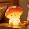 Gemmac Lampada Anatra Fungo, luce notturna in silicone alimentare | Design Mushroom, Touch 2 Livelli, Timer 20min, USB-C Ricaricabile, Anti-Luce Blu, Regalo Neonato Ufficio Bambino Cameretta