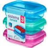 Sistema contenitori per alimenti | 200 ml | Vasetti piccoli per snack | Plastica senza BPA | Colori assortiti | 3 pezzi