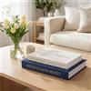 ZORVENIX libri decorativi - Libro finto in lino con chiusura magnetica - Scatola di archiviazione nascosta - Accessori estetici e chic - Scatole moderne a forma di libro (2 Pcs-LB)
