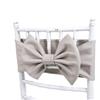 Pmnzdy 2 Pezzi Fasce per Sedie Elastici Fasce con Fiocco Decorativo Coprisedia Archi Fiocchi per Sedia per Matrimoni, Banchetti, Compleanni, Feste, Decorazioni per Eventi Grigio
