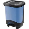 Tontarelli - Pattumiera a pedale 18l Idea Nero/Blu