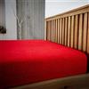 Artistic Fashionista Limited Lenzuolo con angoli in pile Teddy, lussuoso, super morbido, caldo e confortevole, in tinta unita, invernale, per letto singolo, matrimoniale, king size, colore: rosso, king size