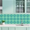 AREDE 32 Pz Adesivi per Piastrelle Bagno e Cucina 10 x 10 cm Autoadesivo Decorazione Adesivo murale in PVC Impermeabile Adesivi Parete mattonelle mosaico stile / T1009