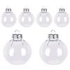 Generico 6 Palline di Natale TRASPARENTI Sfera Infrangibile in Plastica RIEMPIBILI NEUTRA CHIARA per Albero di Natale Decorazione Natalizie Ornamento con Gancetto (10 cm)