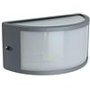 diamantlux applique lampada da parete per esterno moderno illuminazione giardino mezzaluna SILVER