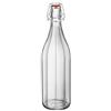 Giosal Set di Bottiglie Bottiglia Ermetica 1LT Tappo A Leva Trasparente Vino Acqua Bevande Conservazione (6)