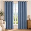 Deconovo Tende Oscuranti Effetto Lino per Interni, 2 Pannelli, 140x220 cm | 100% Oscuranti, Termiche Isolanti Caldo e Freddo, Attenuano i Rumori, con Occhielli, per Camera e Soggiorno, Blu