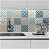 AREDE 32 Pz Adesivi per Piastrelle Bagno e Cucina 10 x 10 cm Autoadesivo Decorazione Adesivo murale in PVC Impermeabile Adesivi Parete mattonelle mosaico stile / T1013