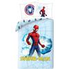 Halantex - Set con copripiumino a tema "Spiderman in cotone da 140 x 200 cm e federa da 70 x 90 cm, originale