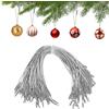 WEINIBAO 100 Pezzi Ganci per Ornamenti Natalizi, Ganci per Palline di Natale, Ornamentali Appese Corde con Chiusura a Scatto, Ganci per Albero di Natales, Ganci Palline Natale per Decorazione Natales (Argento)