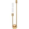 Fockety Portalampada da Parete a Doppia Testa, Portalampada da Parete a Lampadina LED G9 con Paralume, Applique da Interno in Oro 85-265V per Corridoio, Soggiorno, Camera da Letto