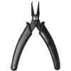Rayher 8954400 pinza split a becco piegato appuntito molla doppia per anelli da bigiotteria, 13,5 cm, maniglia in plastica nero