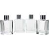 Frandy House Bottiglie per diffusore in vetro con tappi, dimensioni rettangolari piccole, set di 4-3,42 alte, 40ml 1.4fl oz Accessori per profumi uso per set di diffusori a cremagliera sostitutivi fai da te