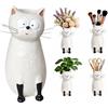 Kayopuyoj Vaso in Resina, Divertente Design a Testa di Gatto | Vaso decorativo a forma di gatto in resina per fiori, fiori secchi e piantine come creativa decorazione per la casa.