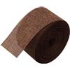 Konrunppy Nastro decorativo in juta per decorazione di matrimonio, nastro grezzo in canapa 5 cm x 10 m (Caffè)