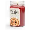 Candle Street - Candela Profumata Cinnamon Roll 185g | Cannella, Vaniglia e Mandorla | Collezione Dolce Natale | Candela in Vetro Premium, 40h di Bruciatura | Idea Regalo Natalizia Elegante