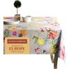 Maison d' Hermine Maison d'Hermine Tovaglia rettangolare, 100% cotone, 220 cm x 160 cm, riutilizzabile, per uso quotidiano, per cene, feste in casa, Primavera Estate (Jardin D'Ete - Fog)