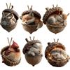 LHUUFDQ Decorazioni Natalizie Animali per Albero di Natale in Acrilico 2D，6PCS | Addobbi Natalizie Festivi per la Casa - per la Decorazione di Casa Porta Ufficio Parete Giardino Cortile Soggiorno