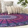 Popular Handicrafts popolare artigianato hippie mandala bohémien psichedelico intricato disegno floreale magico copriletto arazzo 213,4 x 137,2 cm, (215 x 140 cm) blu turchese, cotone, blu multi, 70 Roundie