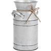 PATKAW Vaso Vintage in Ferro Argento a Forma di Brocca per Casa | Stile Rétro, Uso Versatile, Pezzo Decorativo per Interni, Adatto a Fiori Secchi e Freschi, Finitura in Metallo