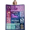 ZJKUBOIS Coperta a forma di cavallo, ideale come regalo per gli amanti dei cavalli, coperta ultraleggera, calda, 150 x 130 cm, ideale come regalo per ragazze, donne e adulti