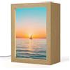 OnlyWow© Lampada Da Comodino [template] 15x20 cm Luce Notte LED Lamp For Bedroom Tavolo Night Light Luci Notturne Scrivania Mare - Barca a vela - Tramonto