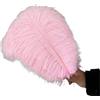 TSWNG 5 piume di struzzo rosa chiaro, piume decorative per fai da te, piume naturali grandi, per Natale, matrimoni, feste, carnevale, decorazione da tavolo, fai da te (35-40 cm)