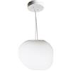 FEWDSCA Lampada Bianca Palla Di Vetro Luce, Oca Caldopadario a Forma Di Pietra, Ristorante Illuminazidecorativa Sospensiluce, Modernepade a Sospensiminimalistar Sale Espositive/Bianco Caldo/32 cm