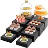 HHEMSTD Supporto per buffet fino a 21 cm, 8 pezzi, in acrilico, colore nero, per cake Collectibles