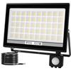 T T-SUN T-SUN 10000LM Faretto LED da Esterno con Sensore di Movimento 100W, IP66 | 4000K Faro LED Esterno Impermeabile, Faretti Leds per Interno Alimentazione di Rete per Giardino Patio Garage, Luce Calda