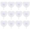 Zoyvorin 12 Ventagli in Carta a Cuore Pieghevoli per Decorazioni Nuziali | Decorazione Nuziale, Forma a Cuore, Colore Bianco, Manico Rigido, Confezione da 12
